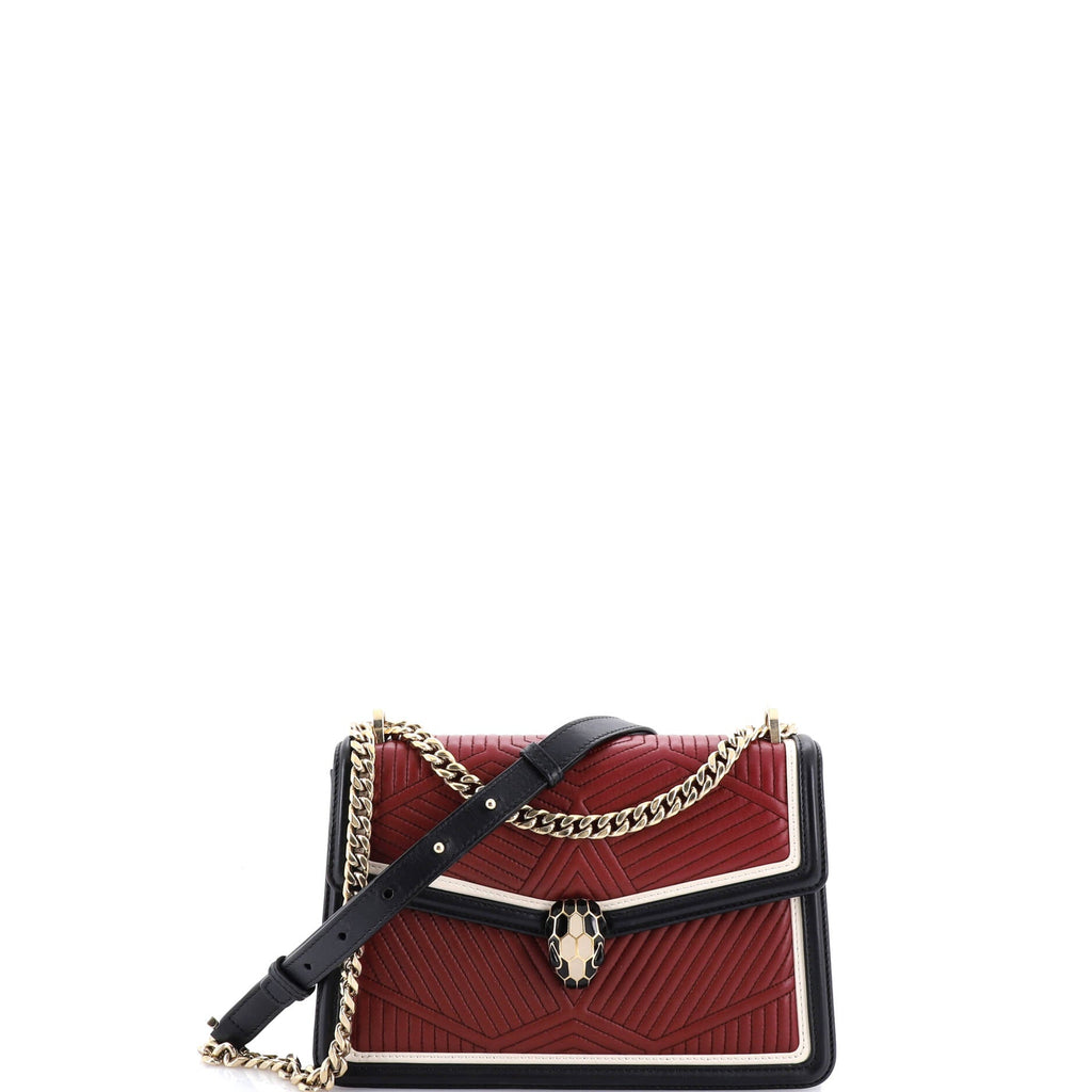 Serpenti Forever Shoulder Bag Quilted Leather Small