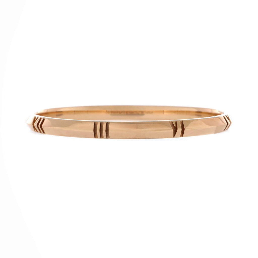Atlas X Closed Hinged Bracelet 18K Rose Gold Narrow