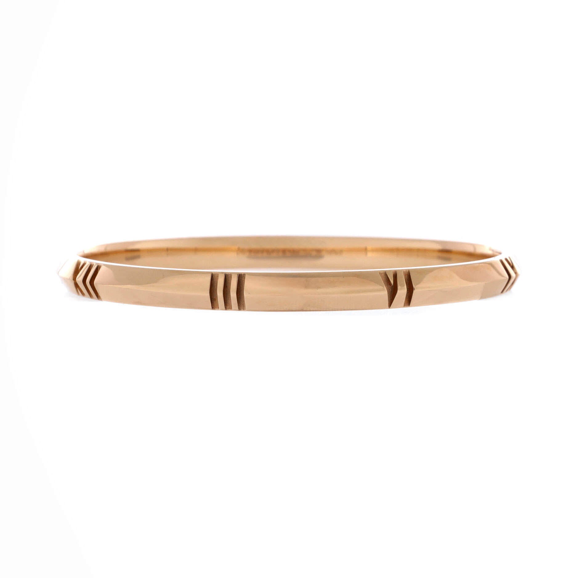 Atlas X Closed Hinged Bracelet 18K Rose Gold Narrow