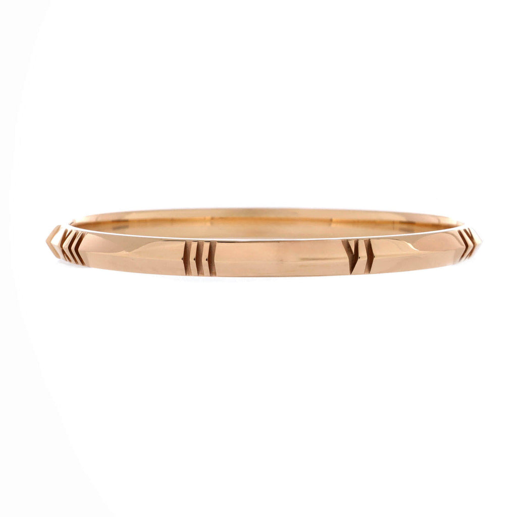 Atlas X Closed Hinged Bracelet 18K Rose Gold Narrow