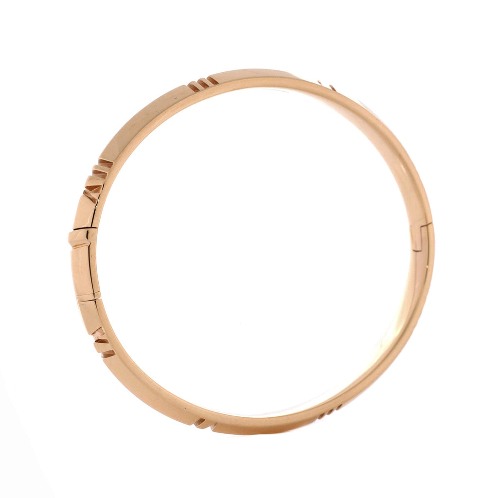 Atlas X Closed Hinged Bracelet 18K Rose Gold Narrow