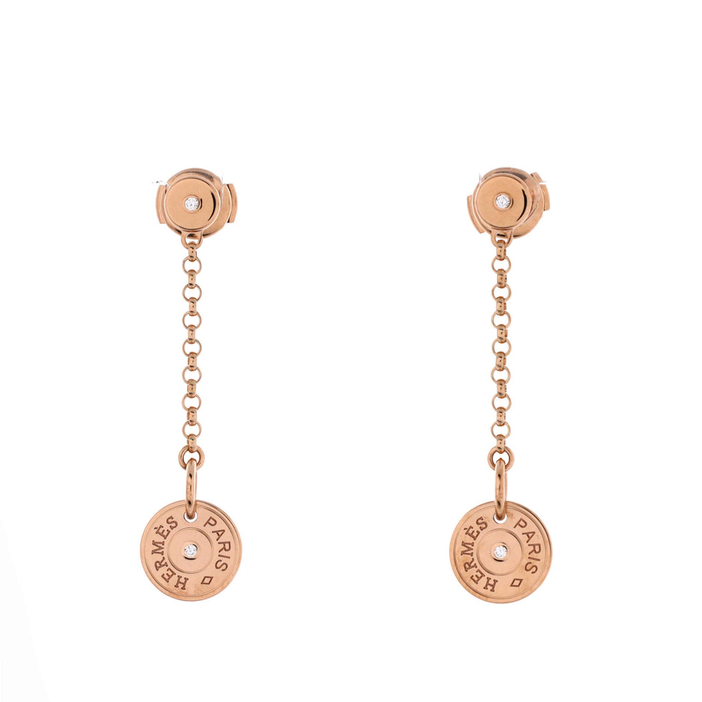 Gambade Clou de Selle Earrings 18K Rose Gold with Diamonds