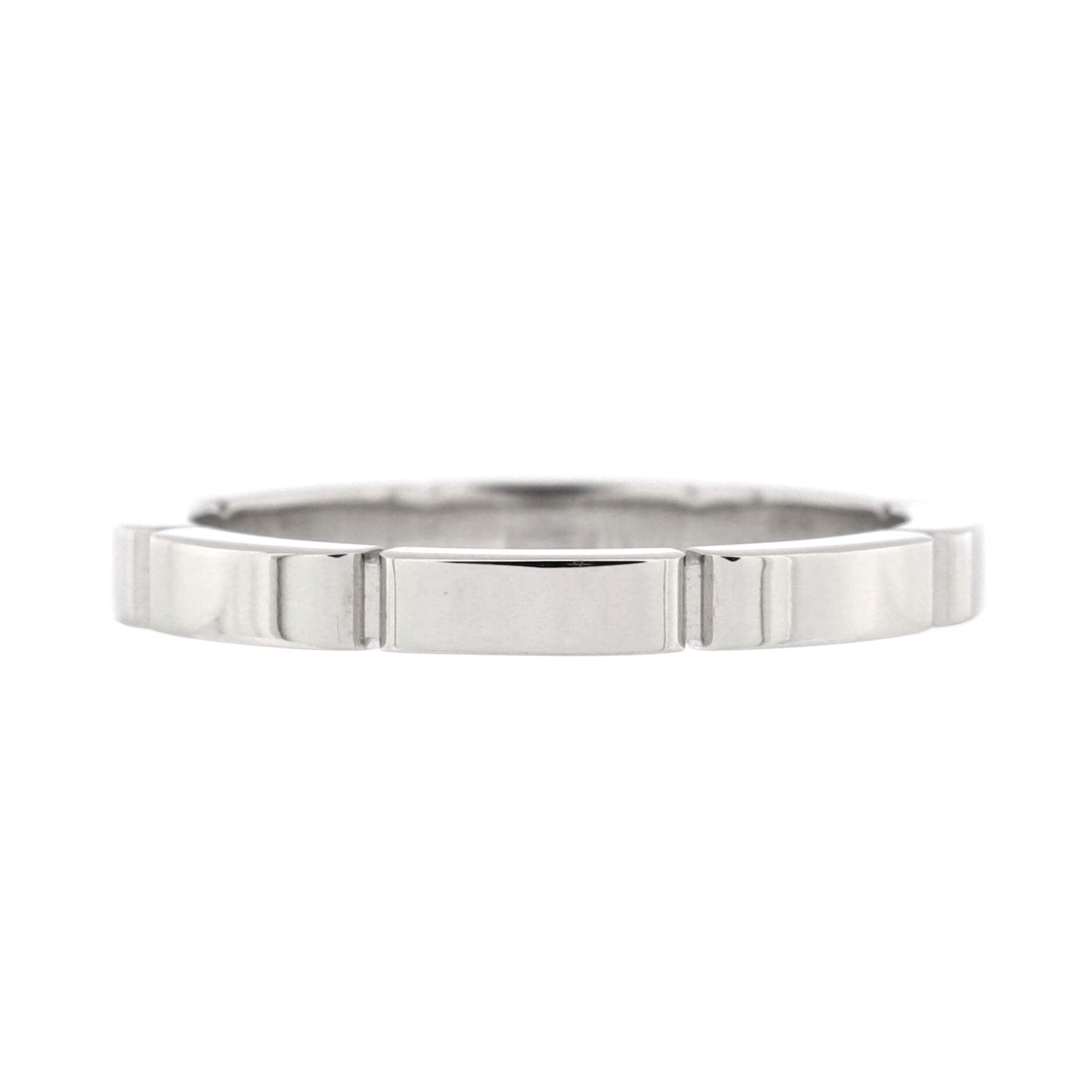 Maillon Panthere Band Ring 18K White Gold