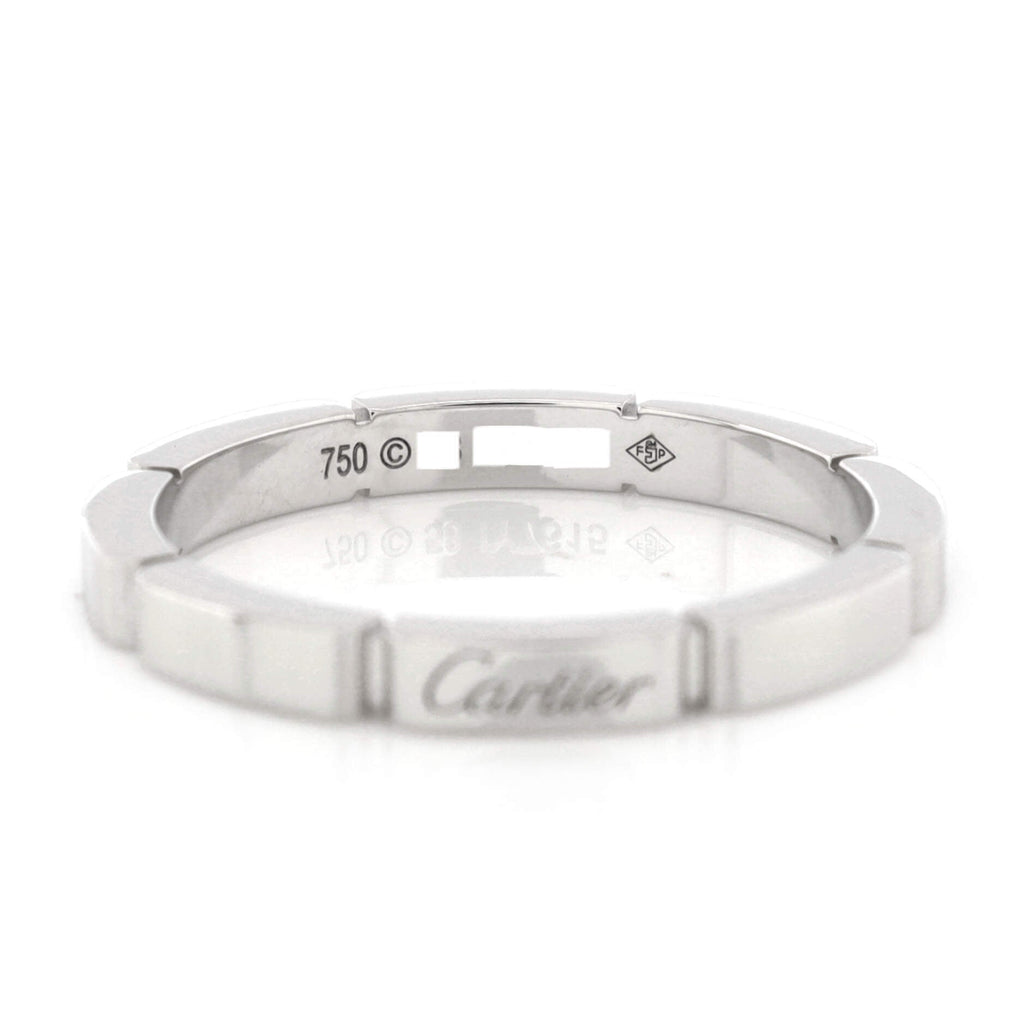 Maillon Panthere Band Ring 18K White Gold