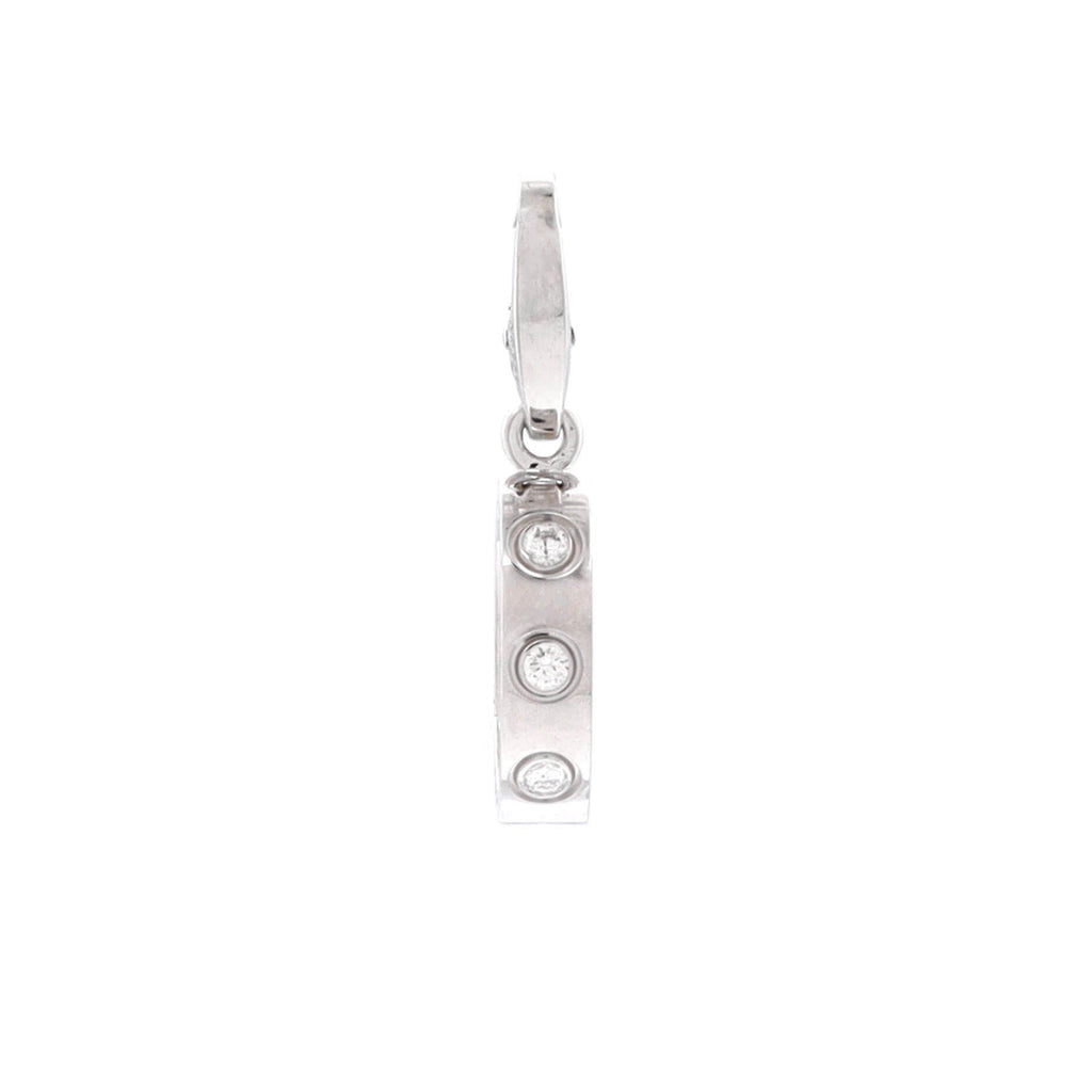 Love Pendant Charm Pendant & Charms 18K White Gold with Diamonds