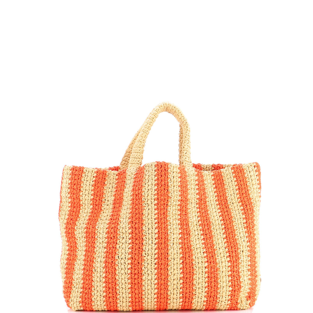 Logo Tote Raffia Large