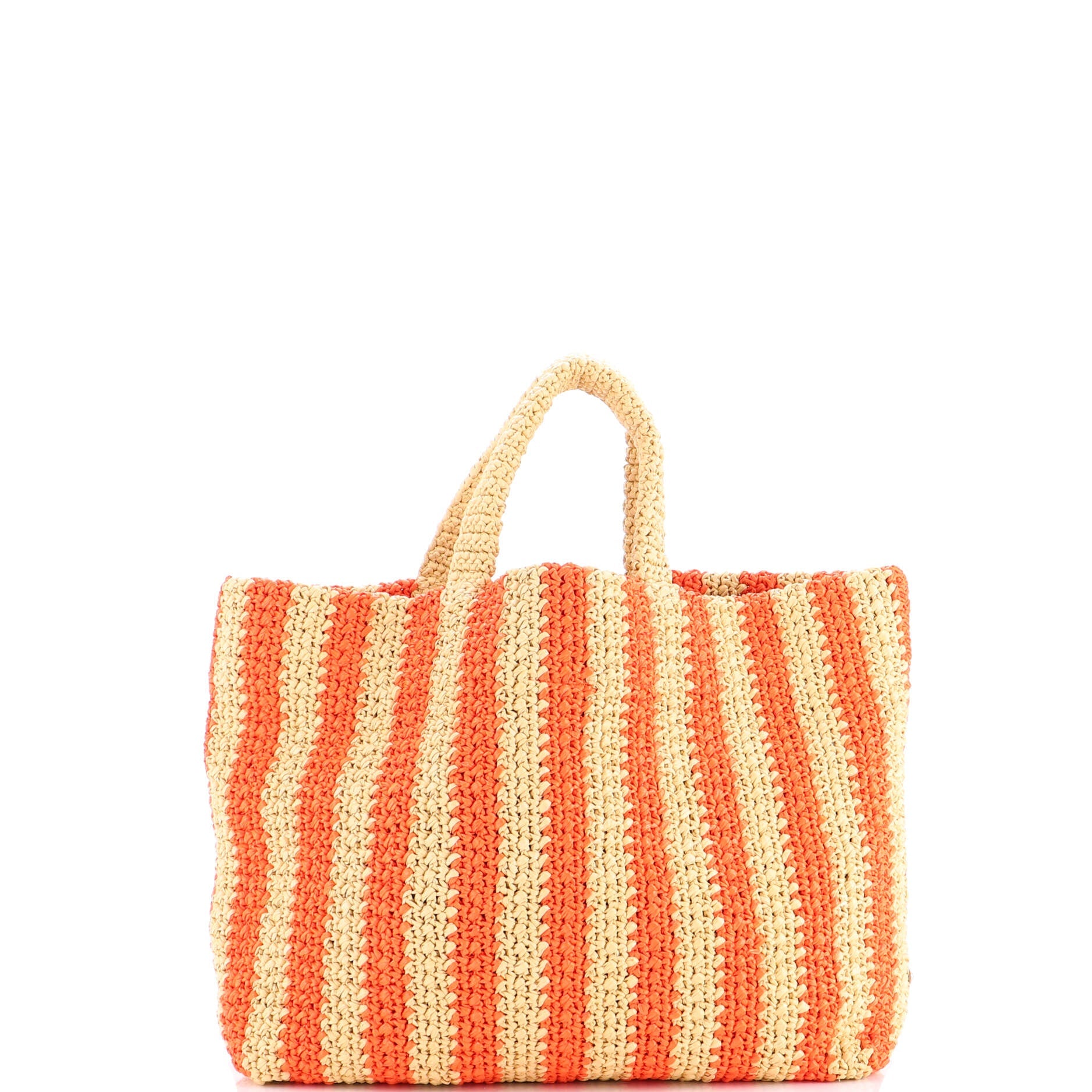 Logo Tote Raffia Large