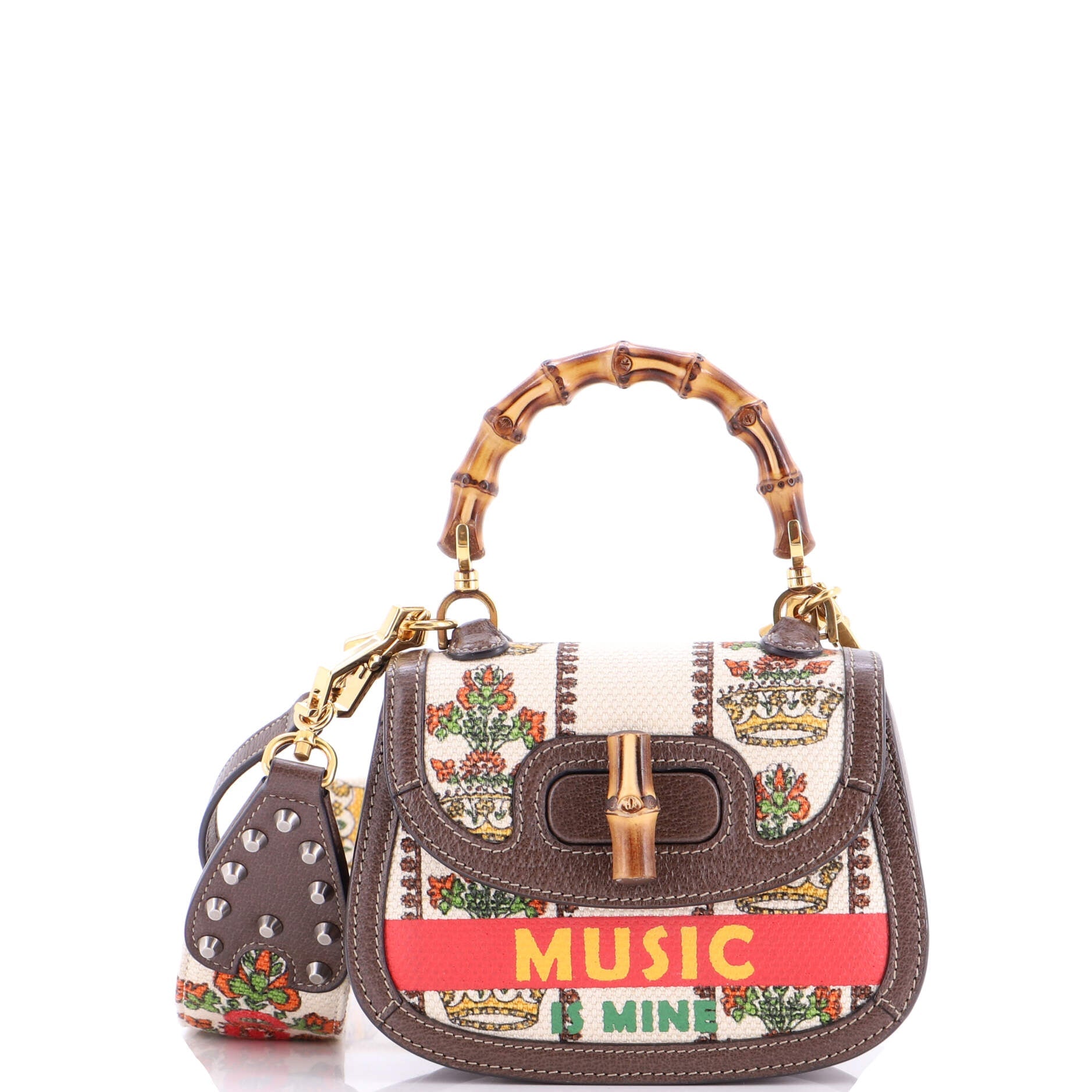 Bamboo 1947 Top Handle Bag Limited Edition 100 Centennial Printed Canvas Mini