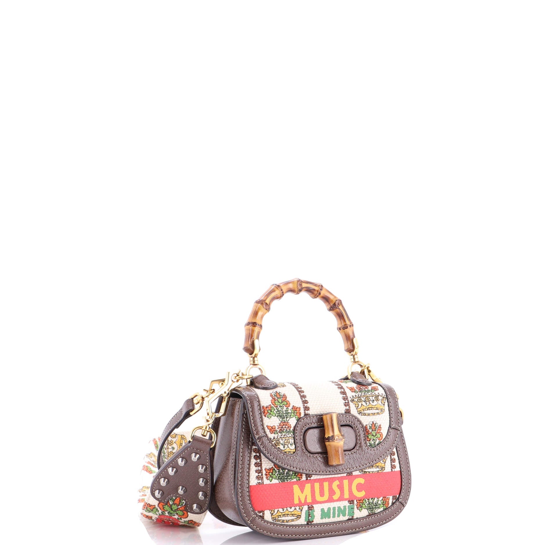 Bamboo 1947 Top Handle Bag Limited Edition 100 Centennial Printed Canvas Mini