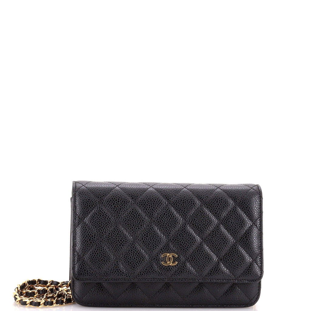 Wallet on Chain Quilted Caviar