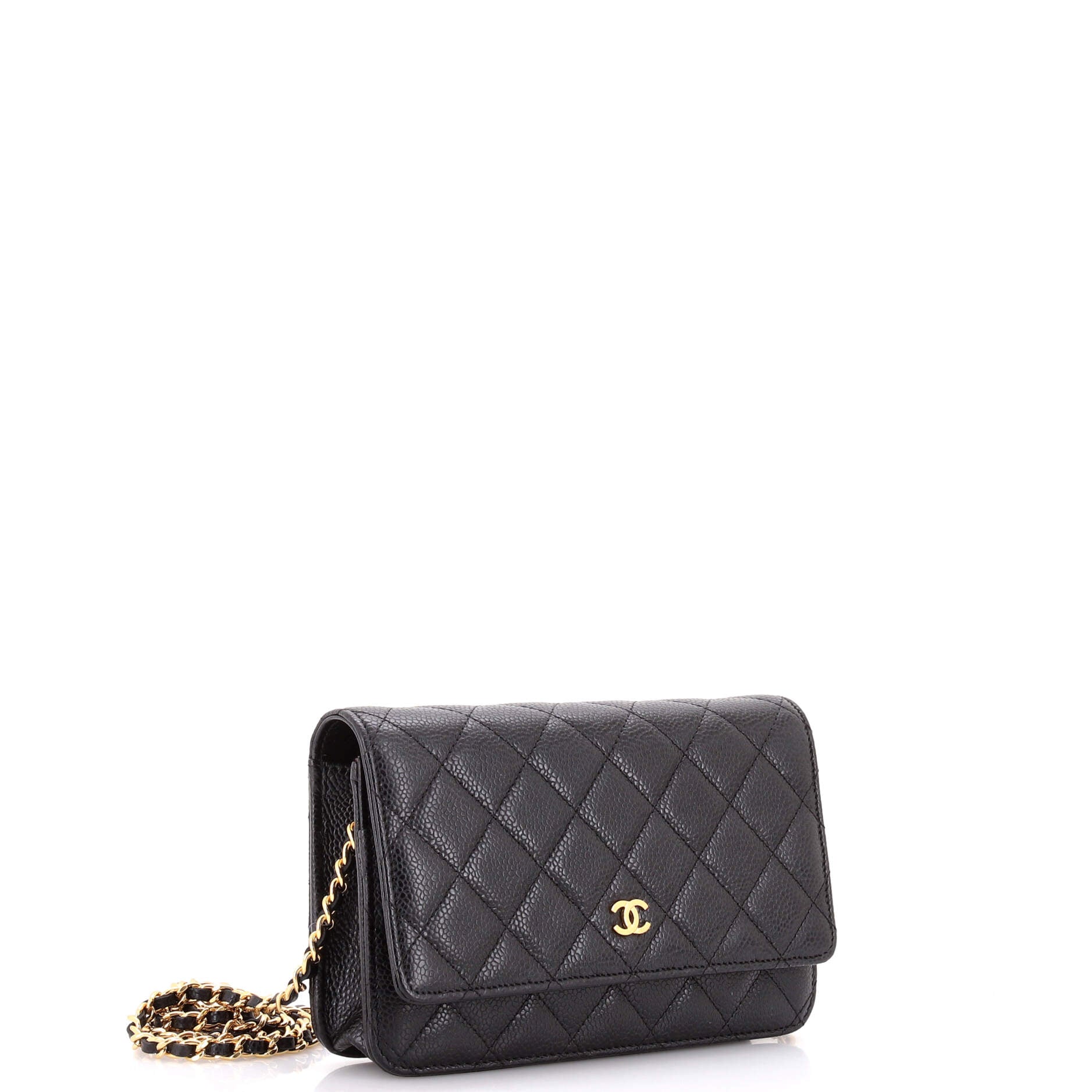 Wallet on Chain Quilted Caviar