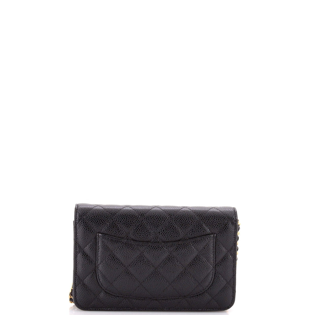 Wallet on Chain Quilted Caviar