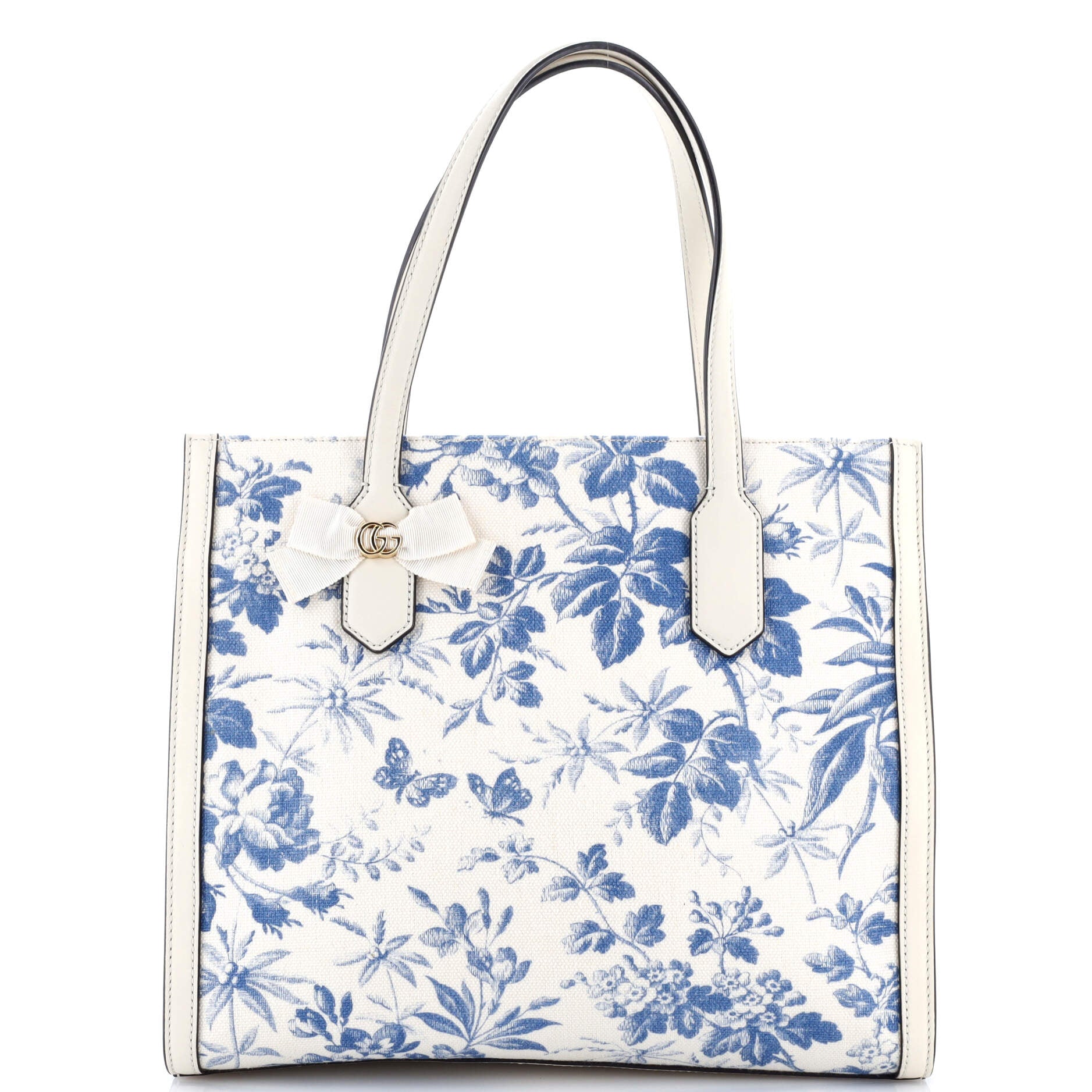 GG Ribbon Tote Coated Printed Canvas Medium