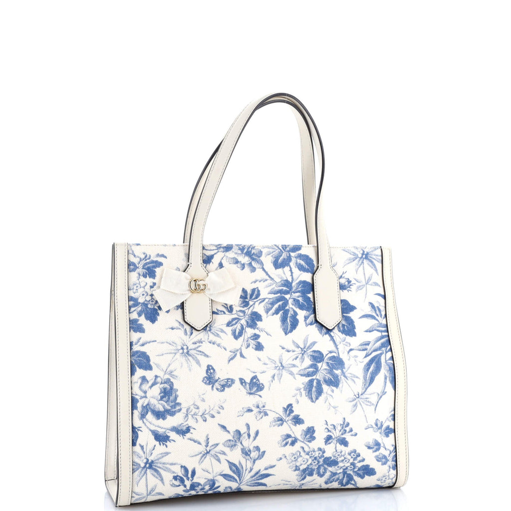 GG Ribbon Tote Coated Printed Canvas Medium