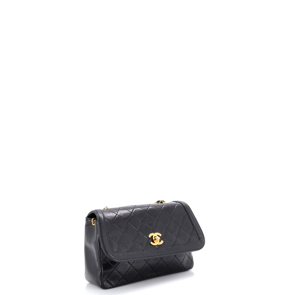 Vintage CC Chain Flap Bag Quilted Lambskin Small