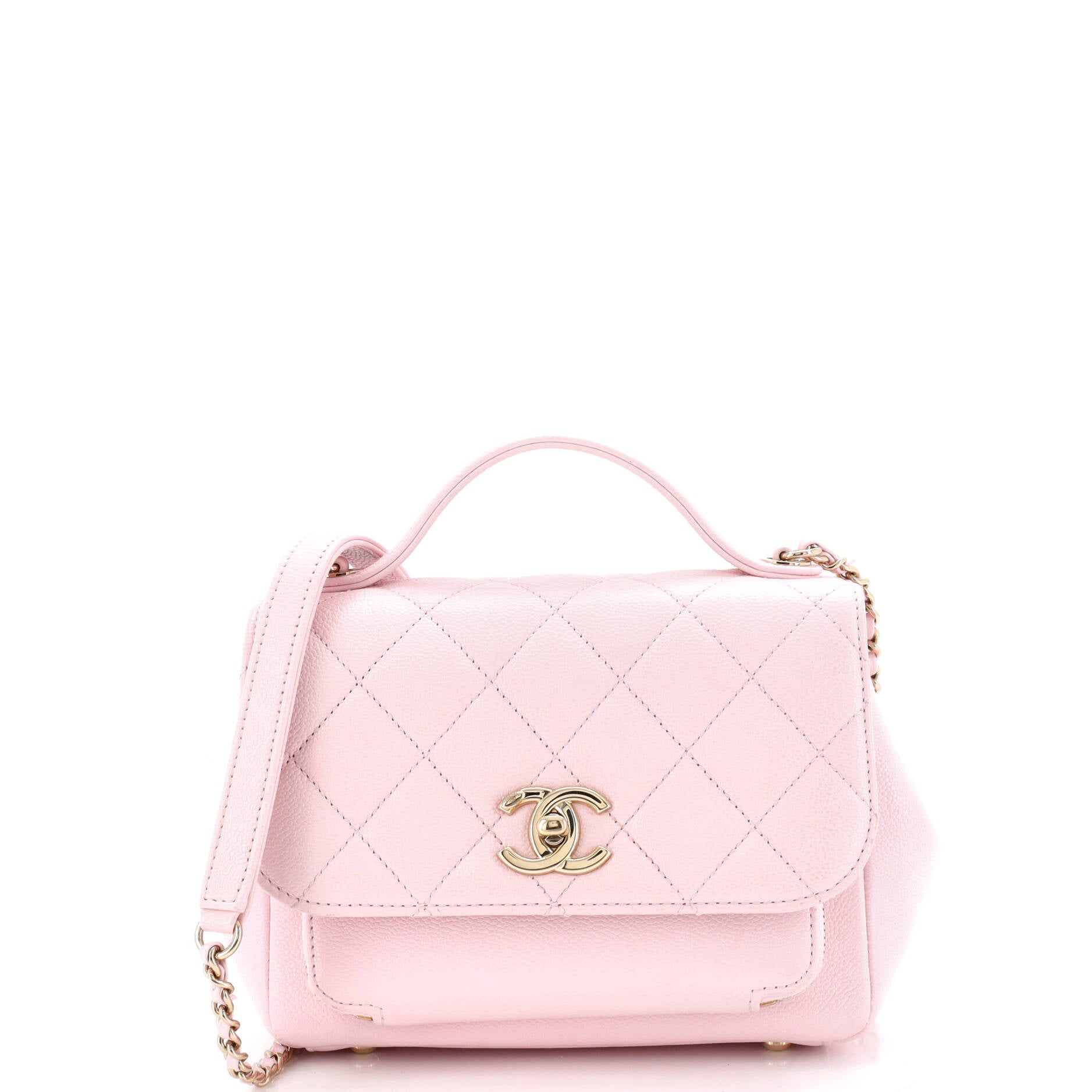 Business Affinity Flap Bag Quilted Caviar Mini