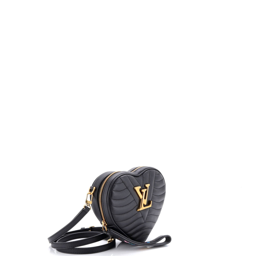 New Wave Heart Crossbody Bag Quilted Leather