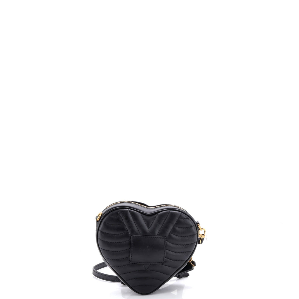 New Wave Heart Crossbody Bag Quilted Leather