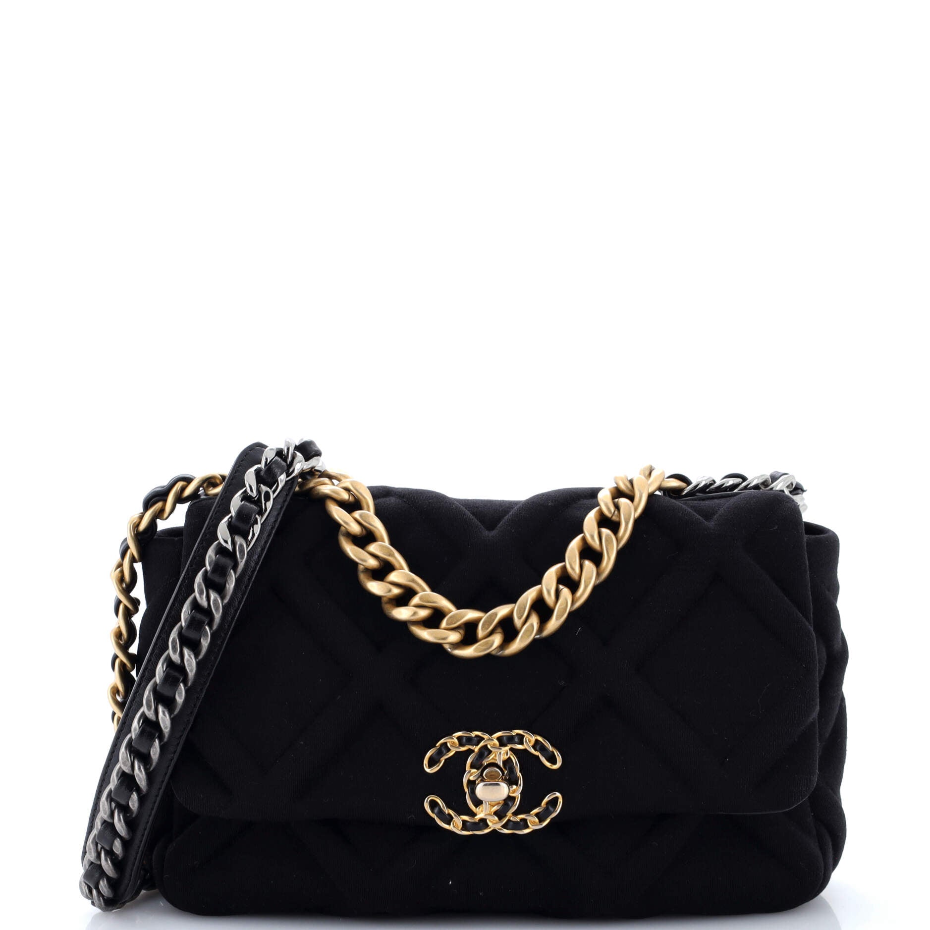 19 Flap Bag Quilted Jersey Medium