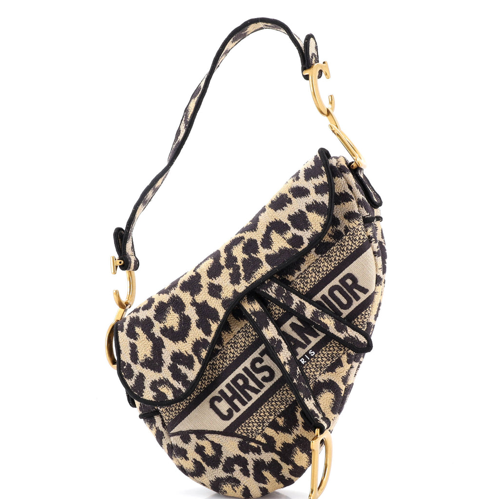 Saddle Handbag Mizza Embroidered Canvas Medium