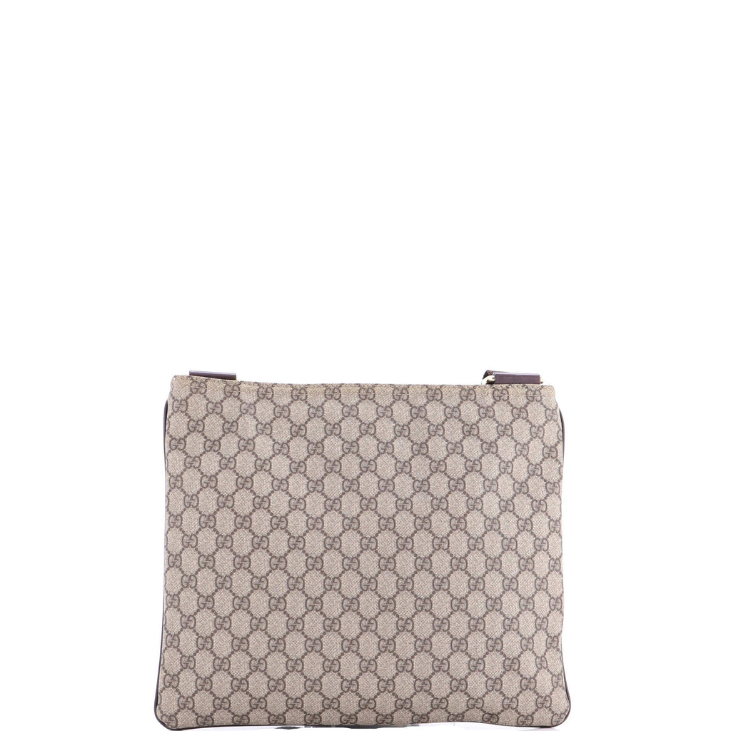 Zip Top Messenger Bag GG Coated Canvas Large