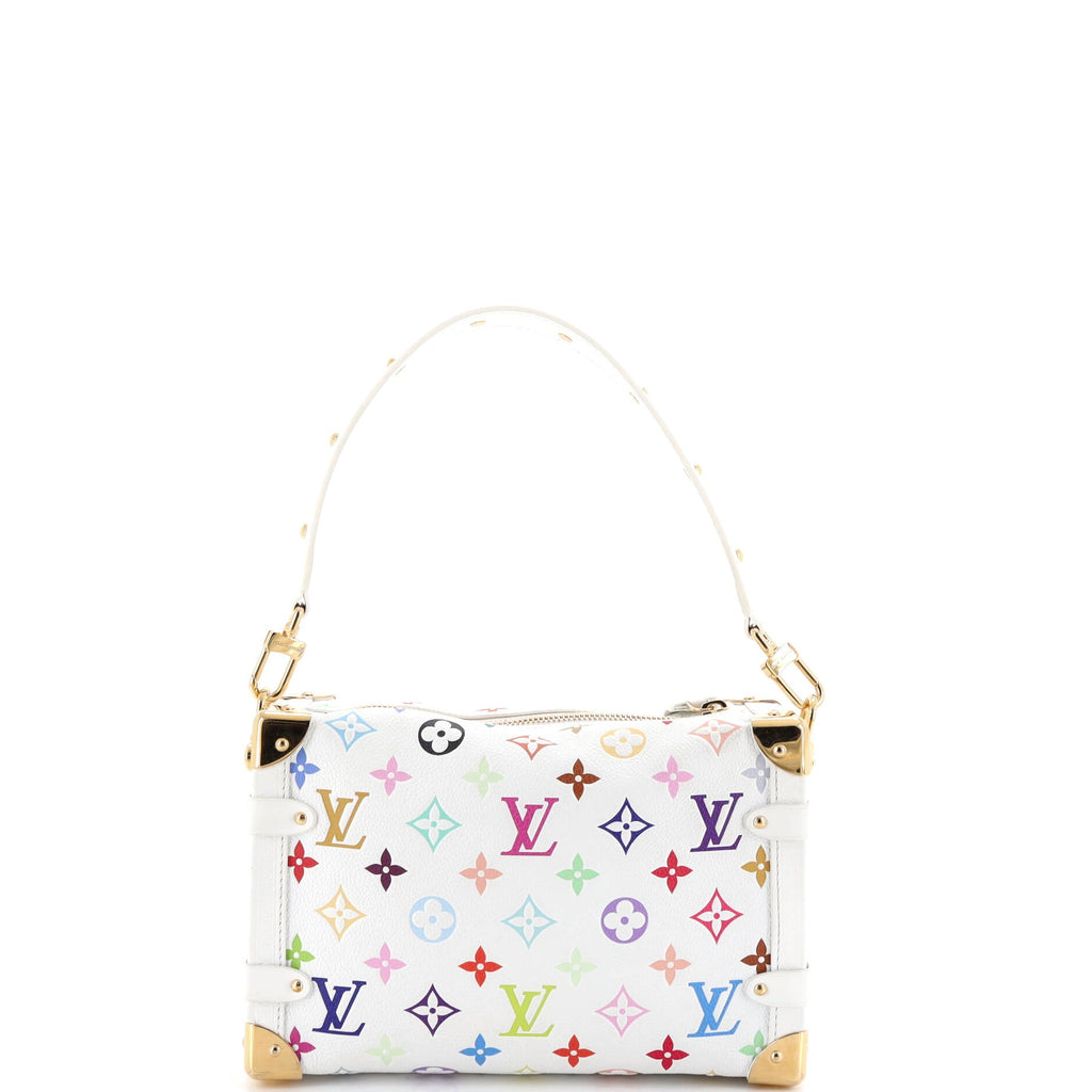 x Takashi Murakami Side Trunk Handbag Monogram Multicolor Leather MM