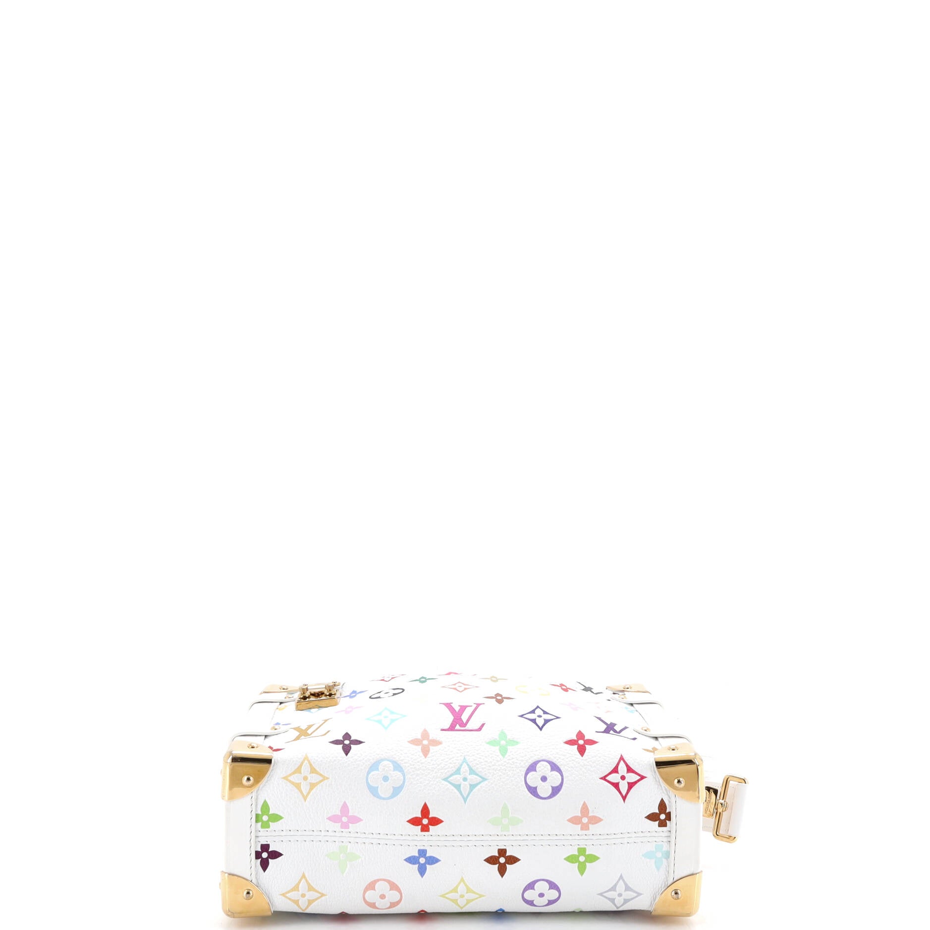 x Takashi Murakami Side Trunk Handbag Monogram Multicolor Leather MM