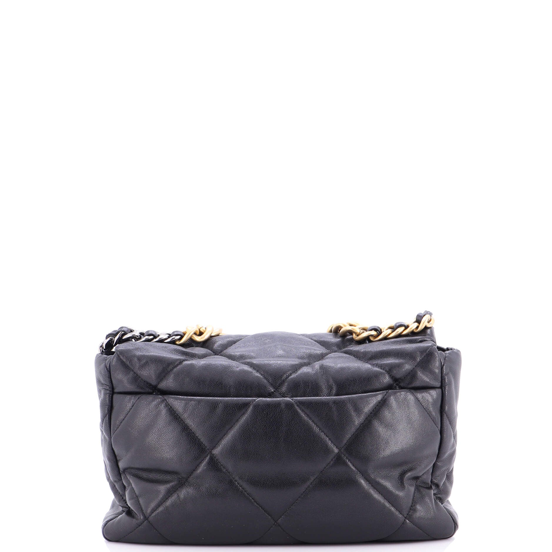 19 Flap Bag Quilted Leather Large