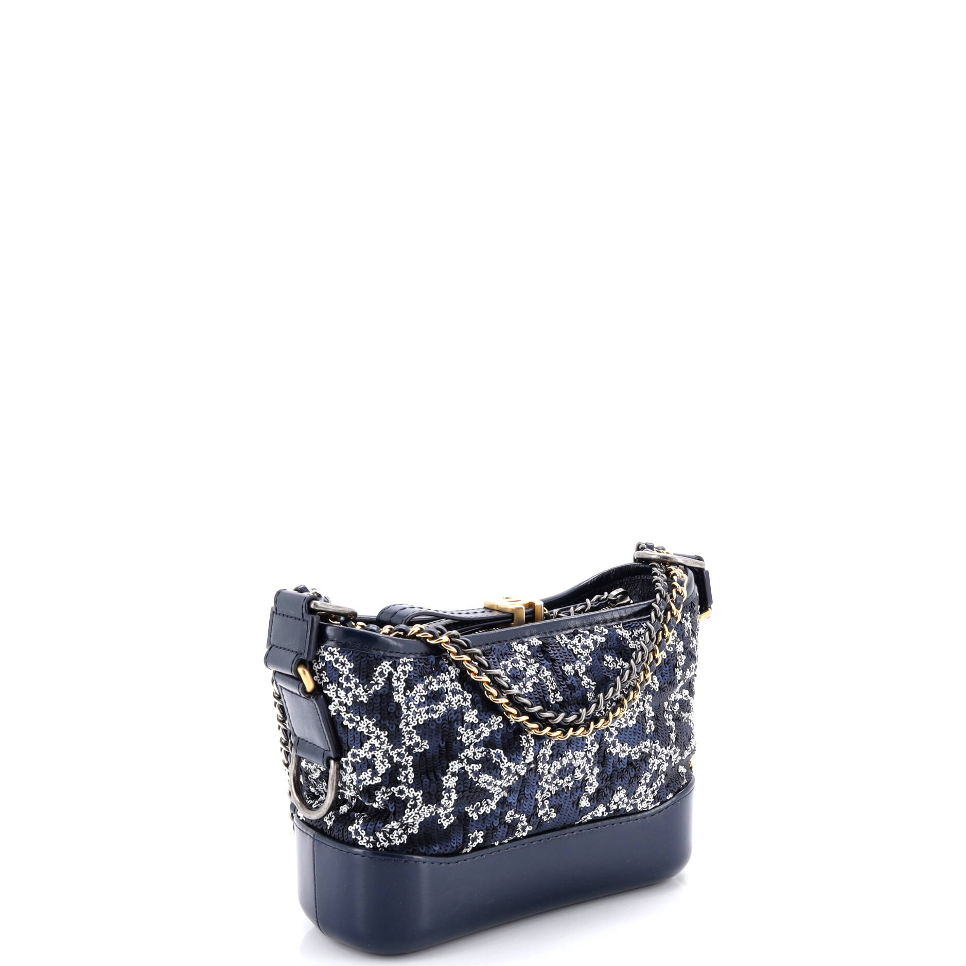 Gabrielle Hobo Logo Motif Sequins Small