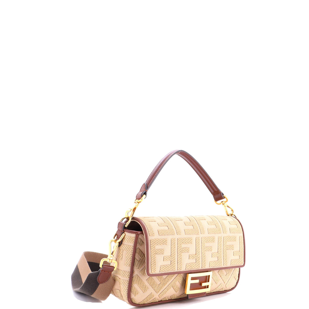 Baguette NM Bag Zucca Embroidered Canvas Medium