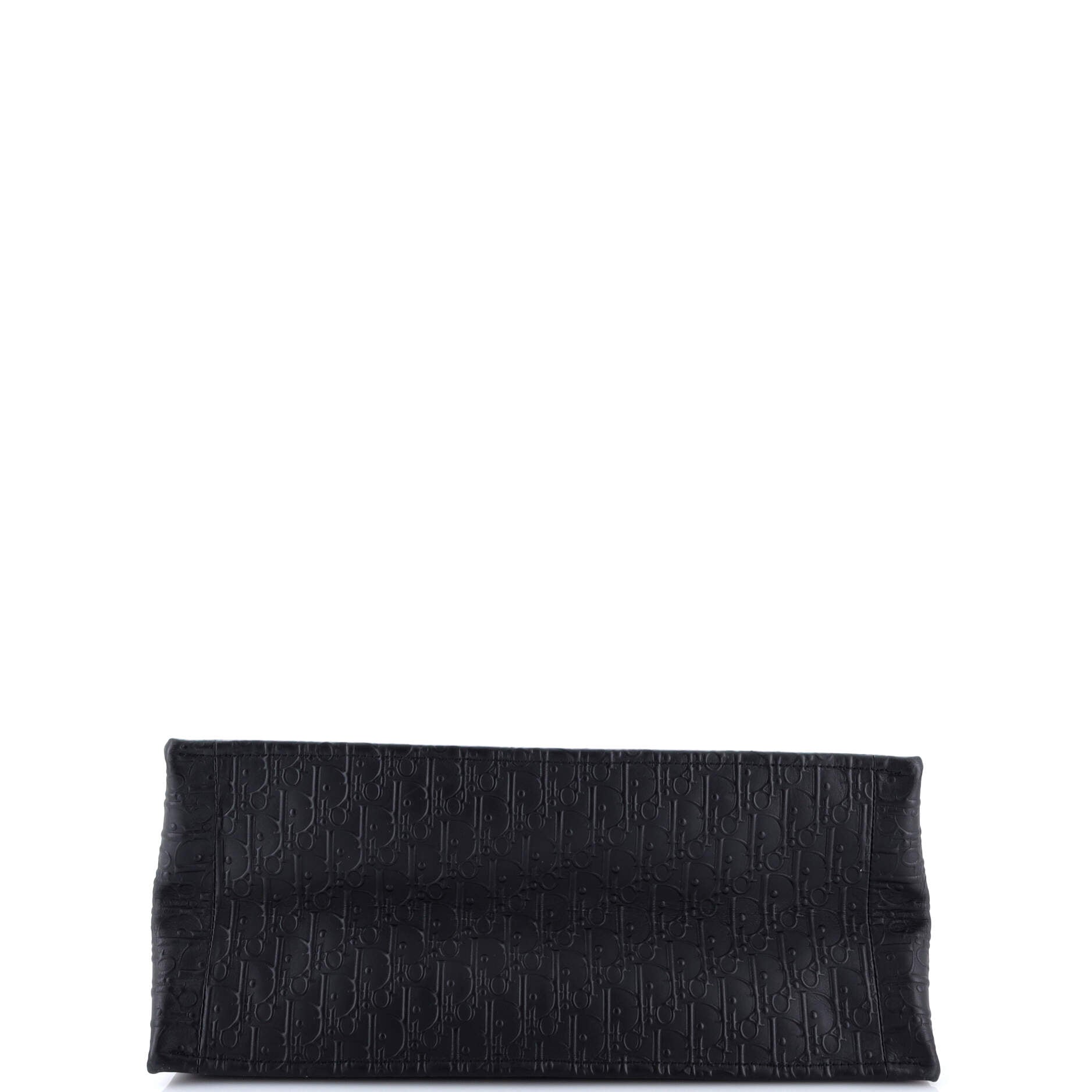Book Tote Oblique Embossed Calfskin Large