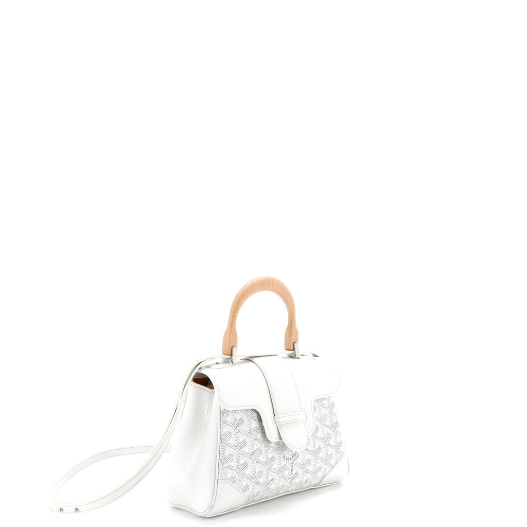 Saigon Top Handle Bag Coated Canvas with Leather Mini