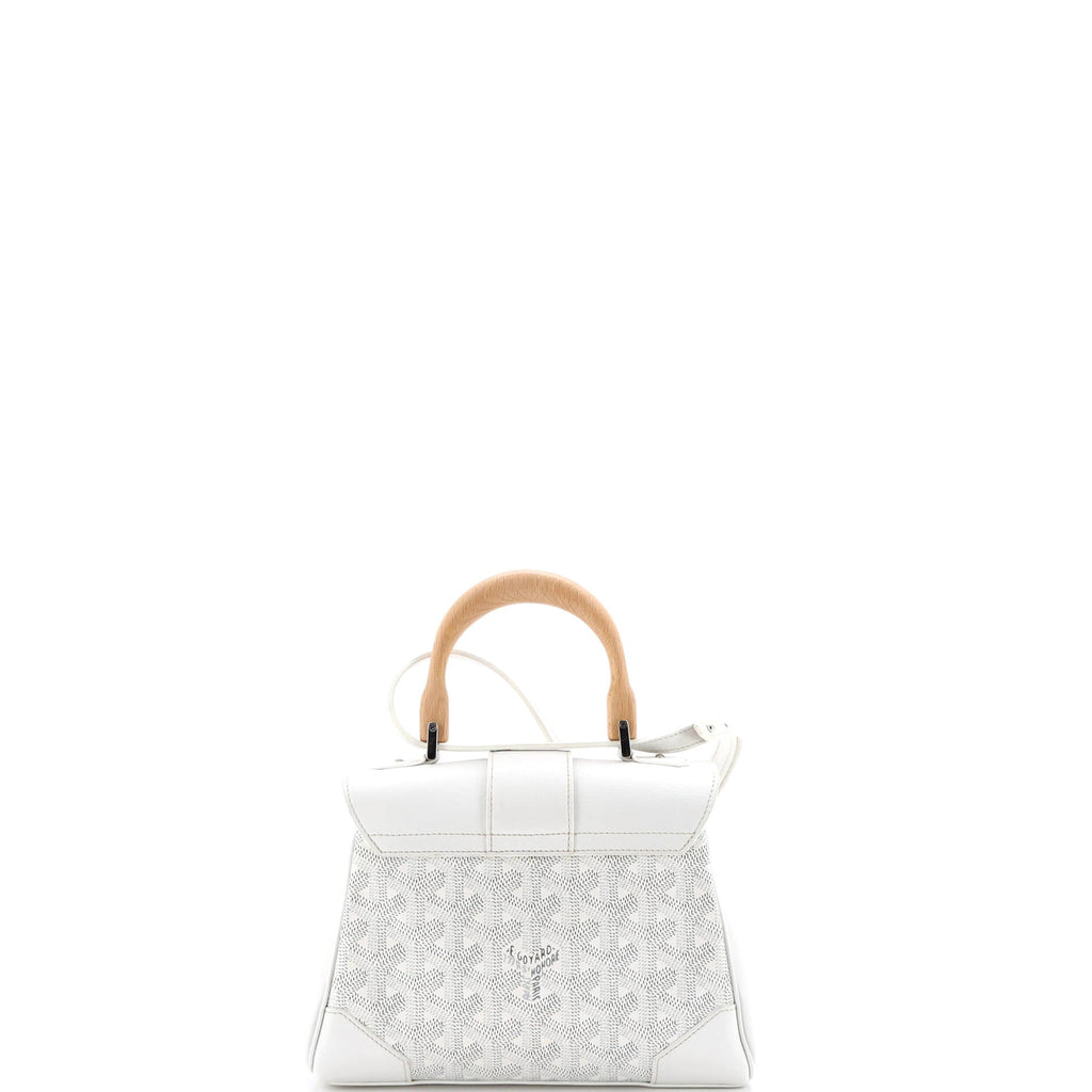 Saigon Top Handle Bag Coated Canvas with Leather Mini