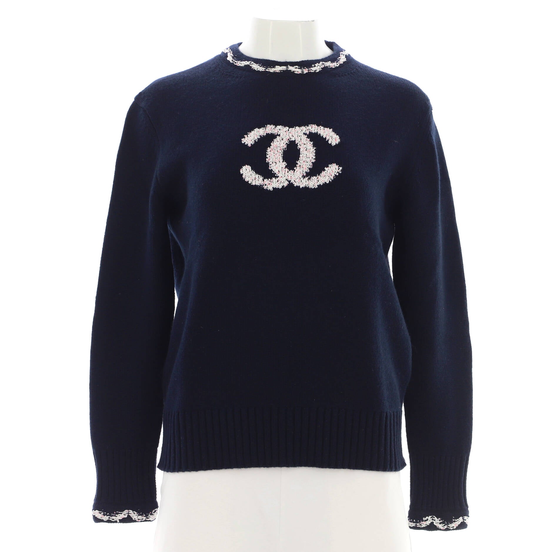Women's CC Logo Crewneck Sweater Cashmere Blend
