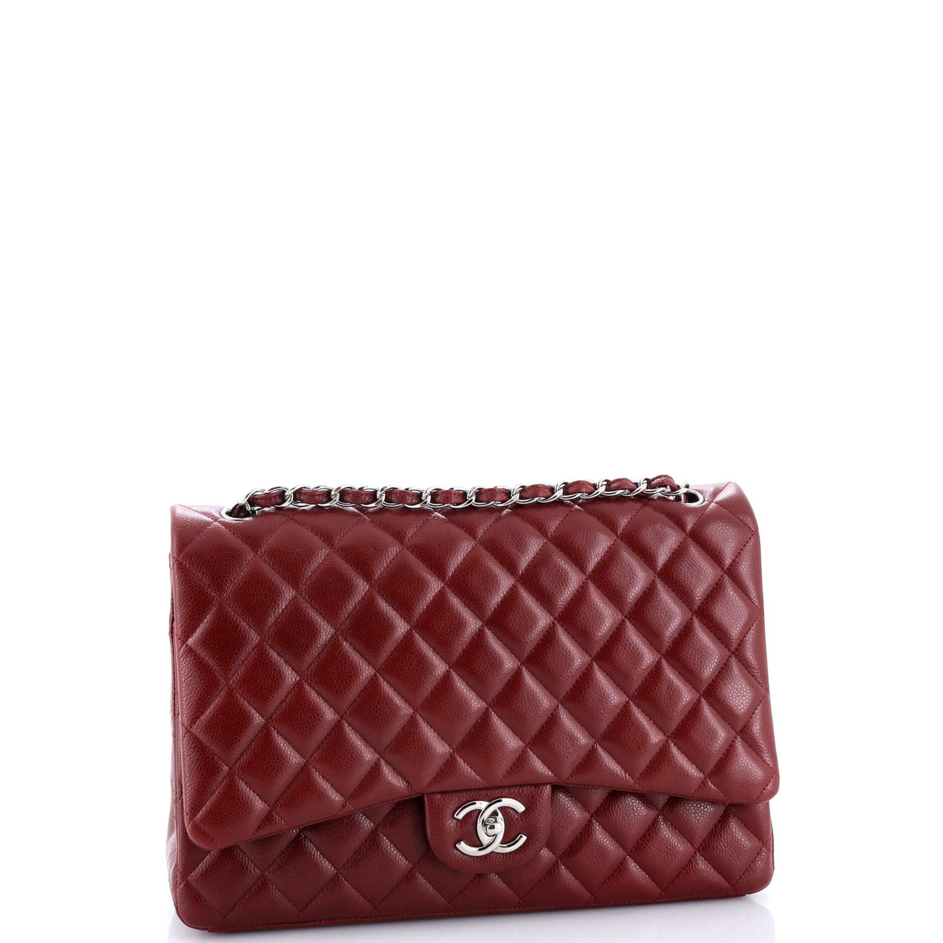 Classic Double Flap Bag Quilted Caviar Maxi