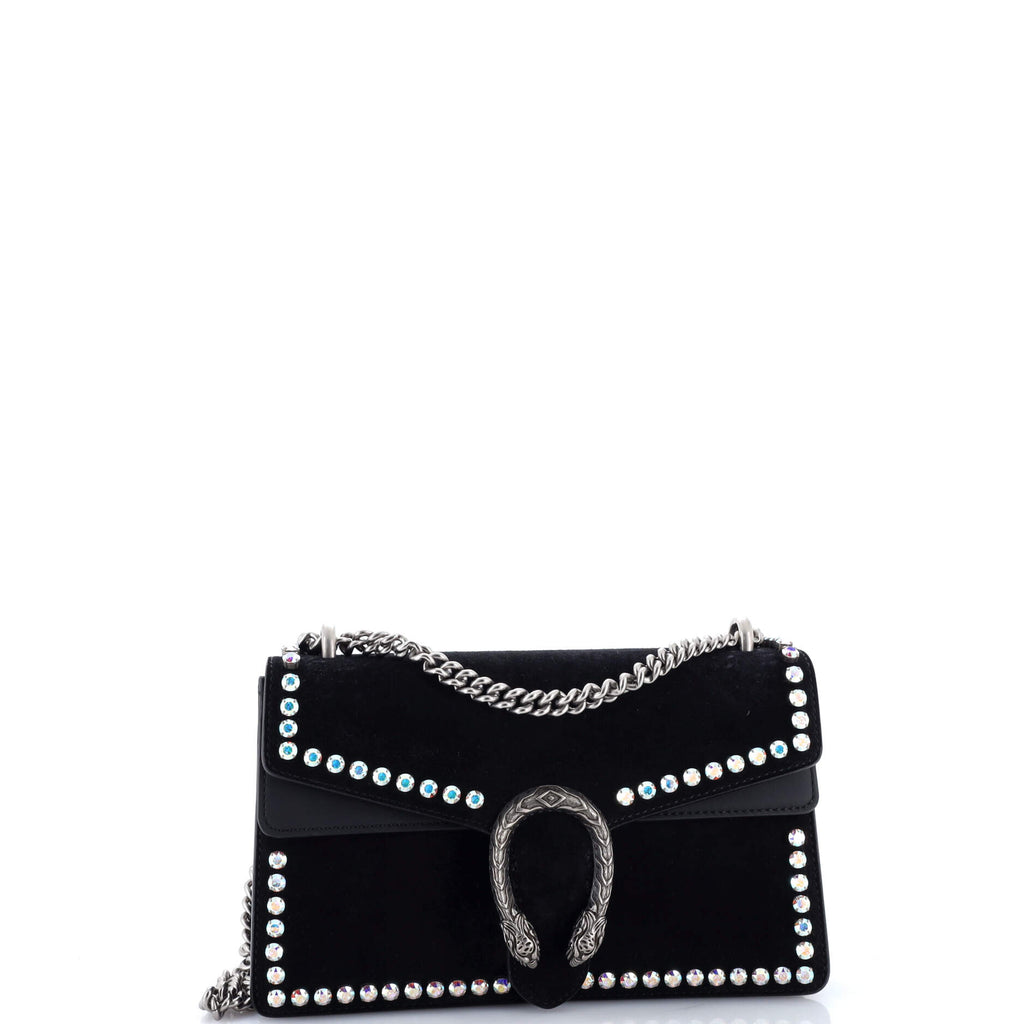 Dionysus Bag Crystal Embellished Suede Small