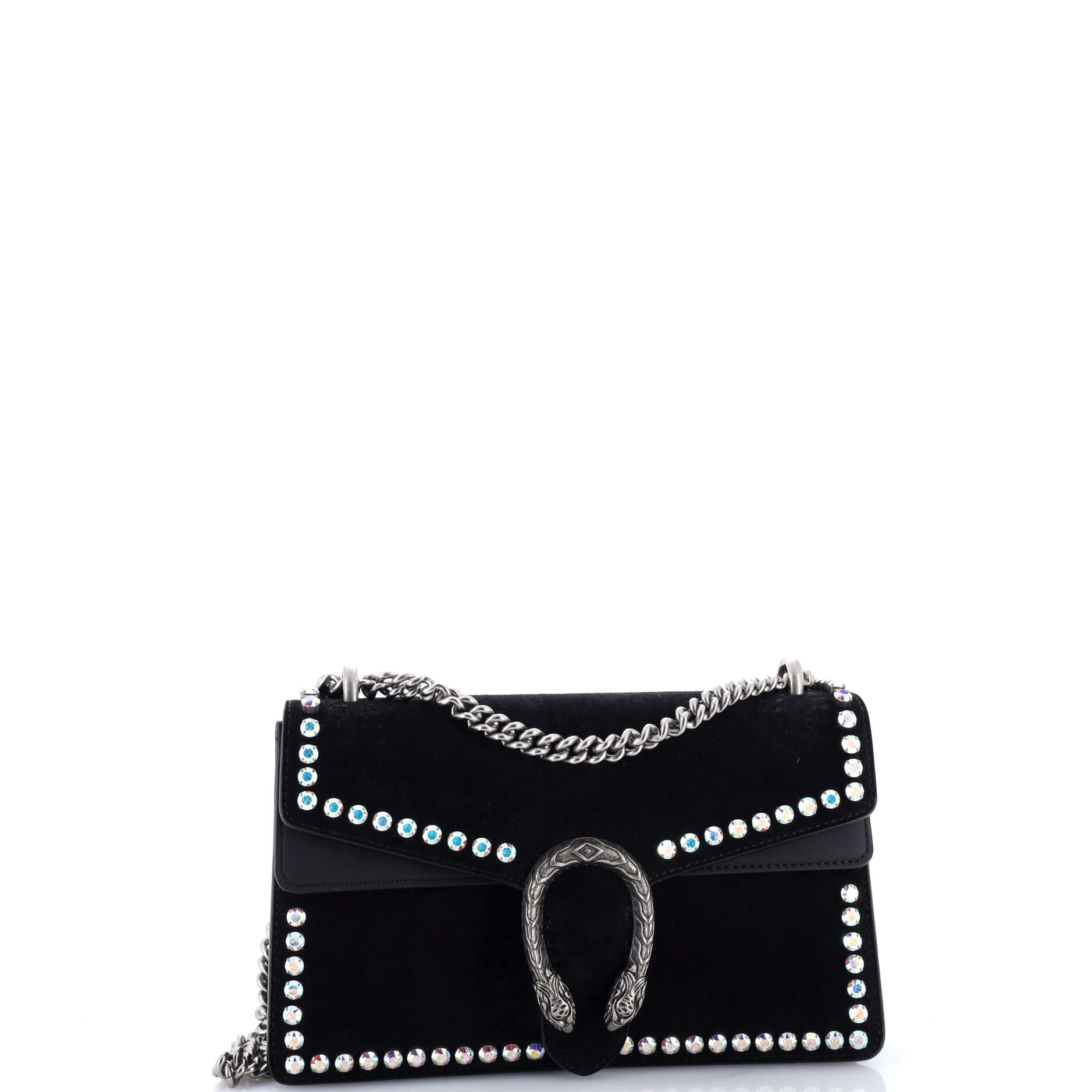 Dionysus Bag Crystal Embellished Suede Small