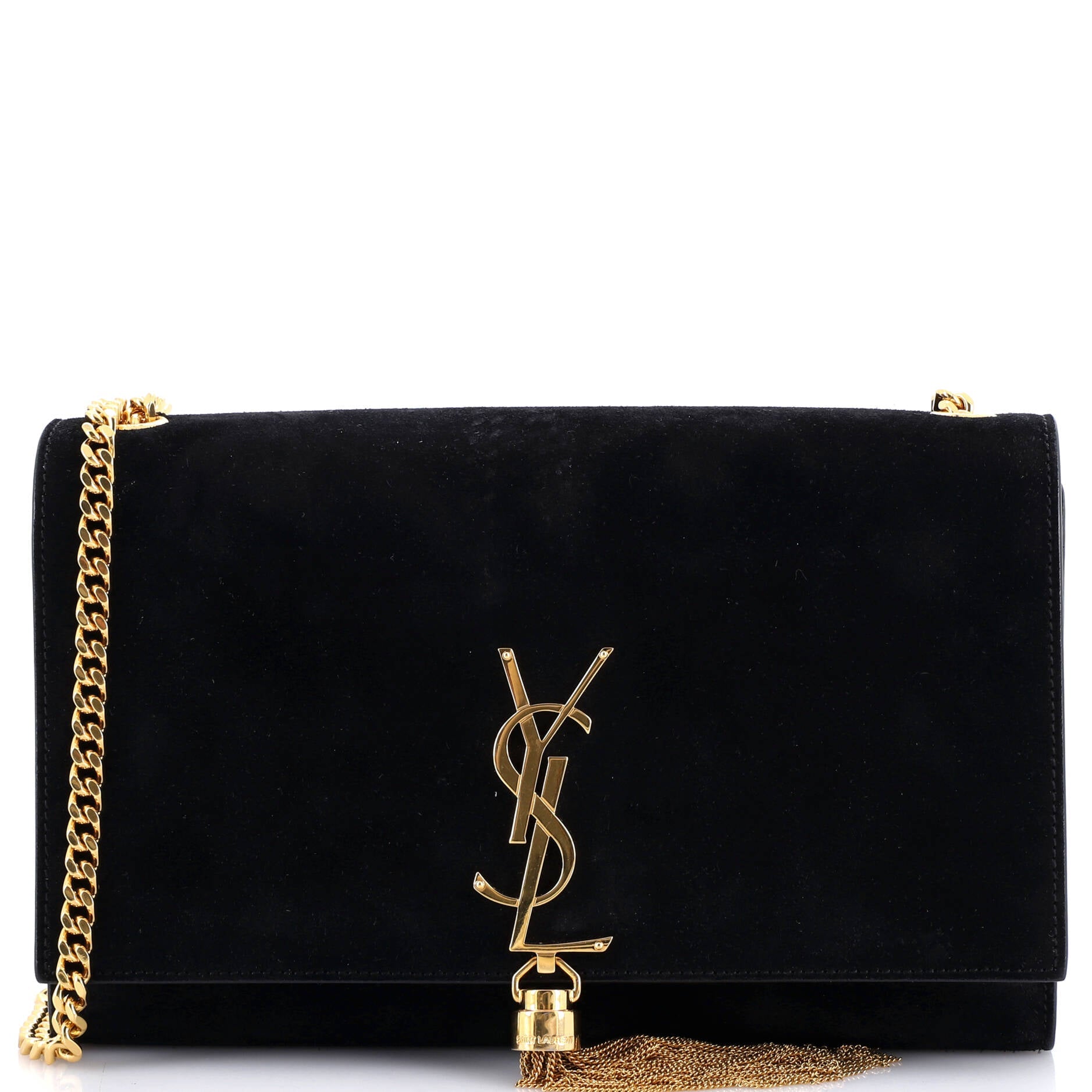 Classic Monogram Tassel Crossbody Bag Suede Medium