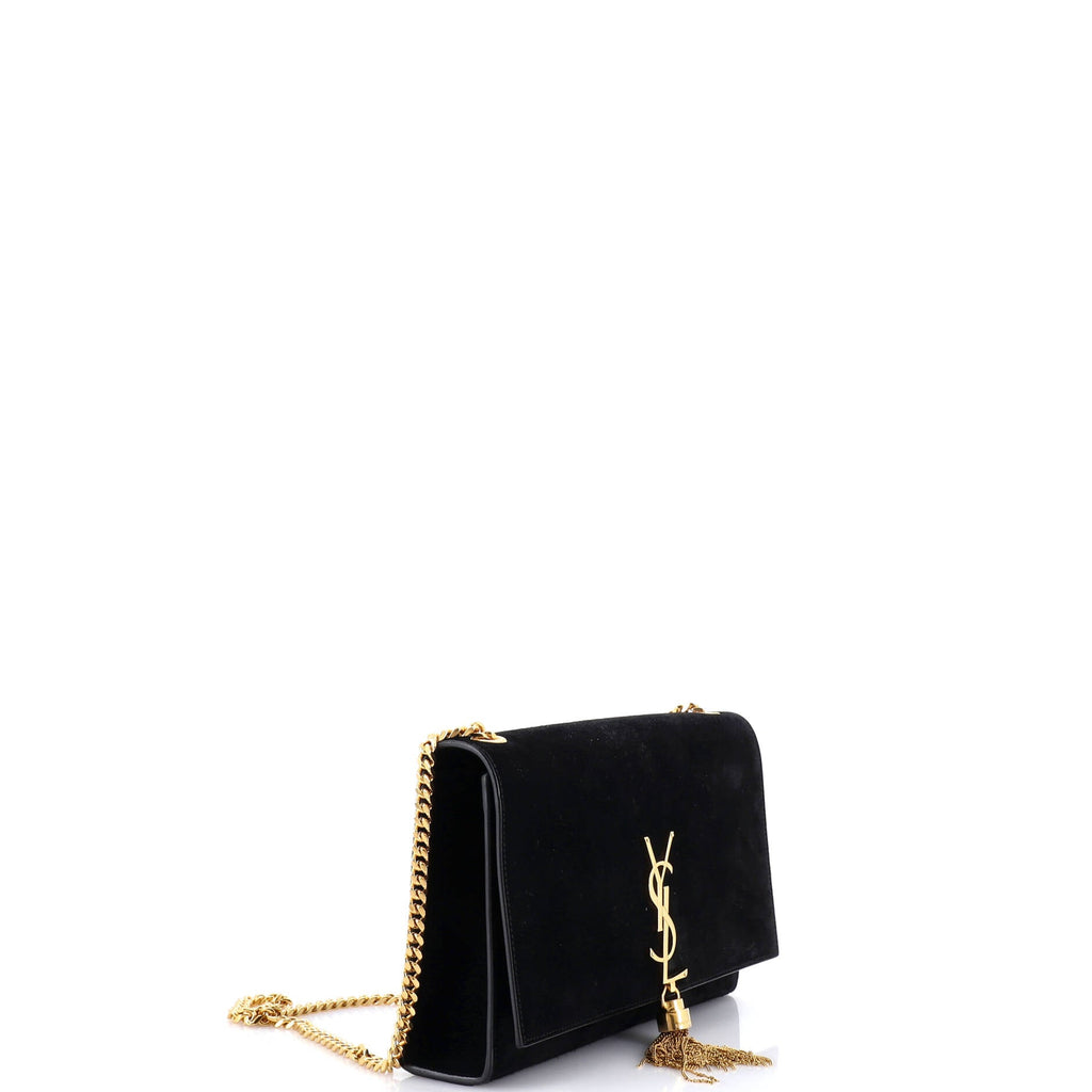 Classic Monogram Tassel Crossbody Bag Suede Medium