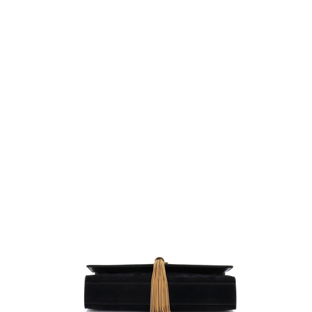 Classic Monogram Tassel Crossbody Bag Suede Medium