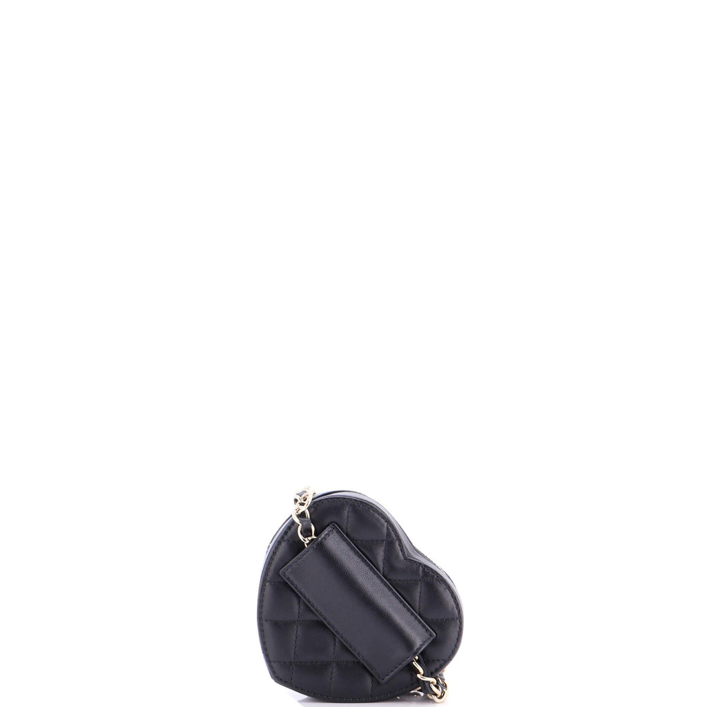 CC in Love Heart Belt Bag Quilted Lambskin