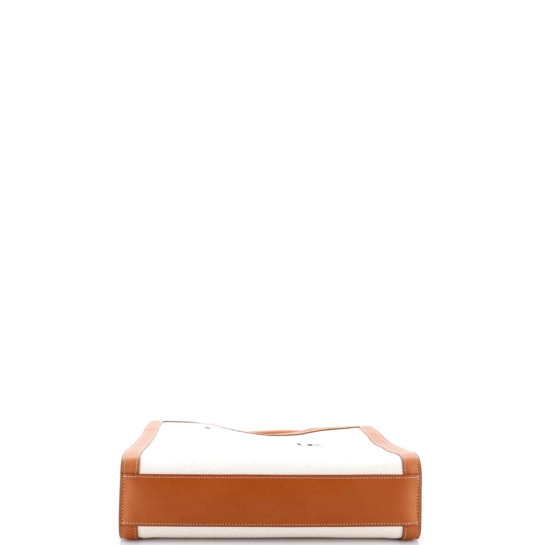Vertical Cabas Tote Canvas with Leather Small
