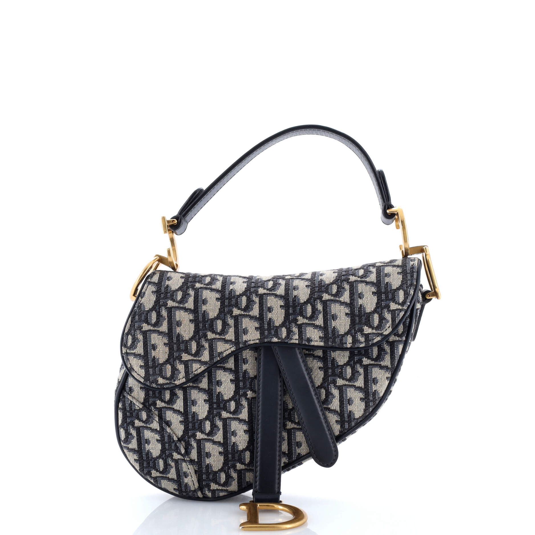 Saddle Handbag Oblique Canvas Mini