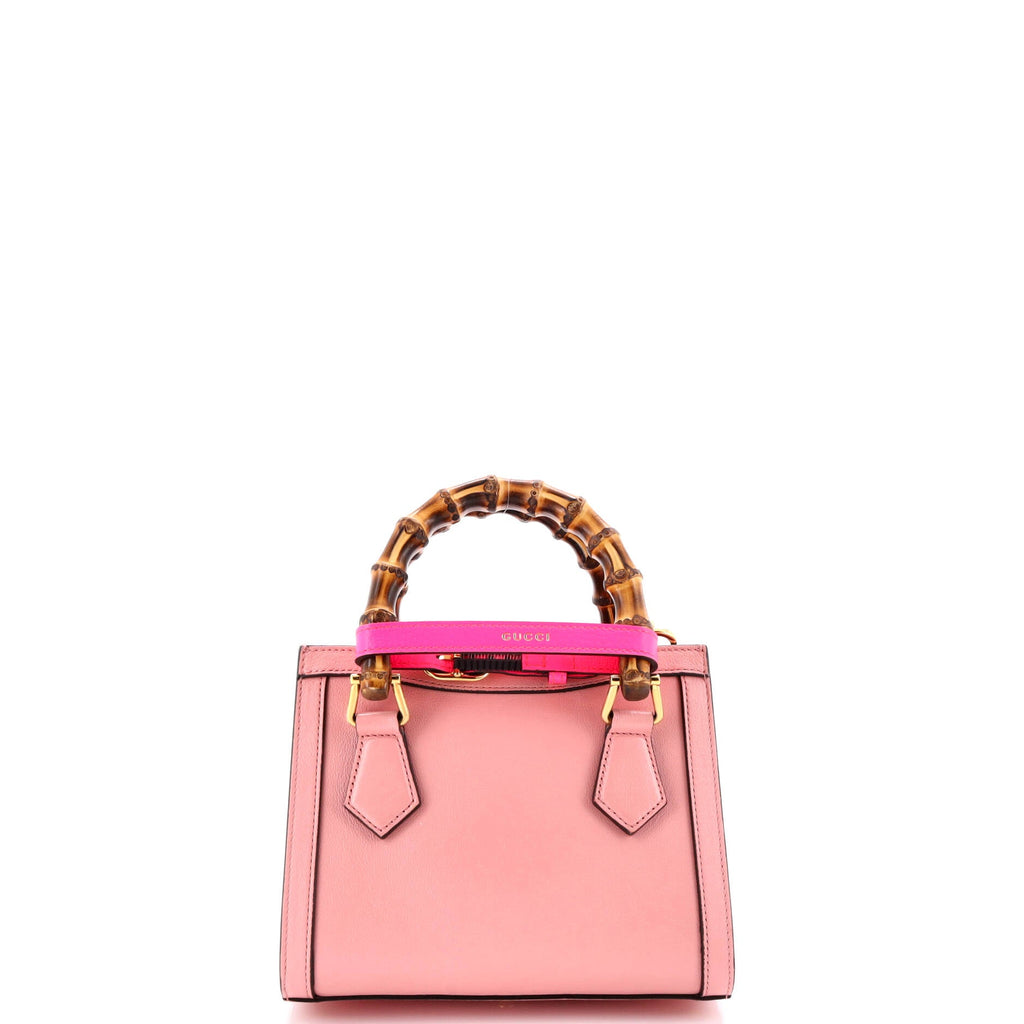 Diana NM Bamboo Handle Tote Leather Mini