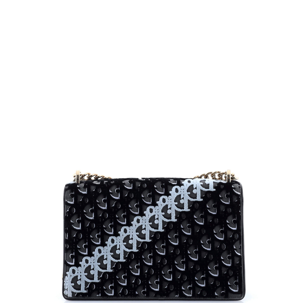 Diorama Flap Bag Oblique Velvet and Canvas Medium