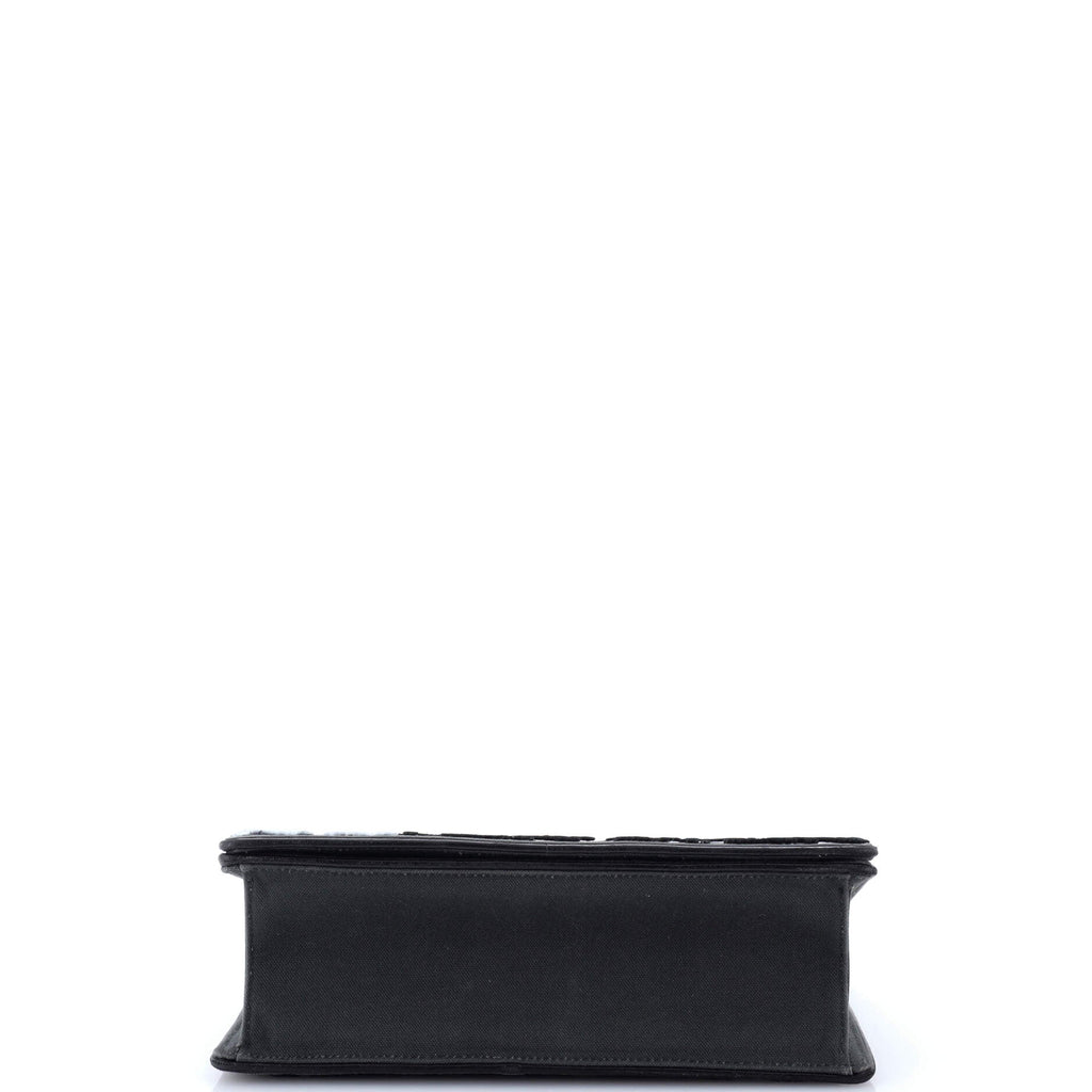 Diorama Flap Bag Oblique Velvet and Canvas Medium