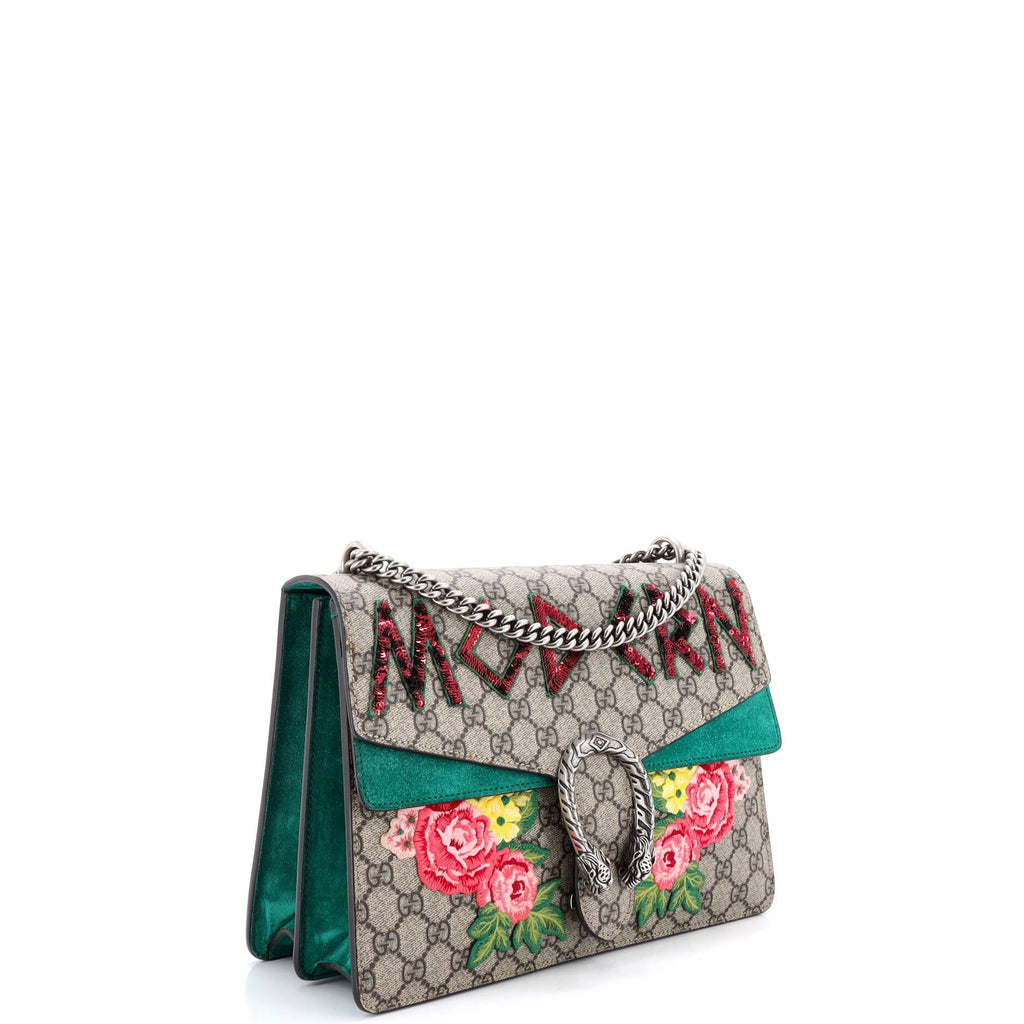 Dionysus Bag Embroidered GG Coated Canvas Medium