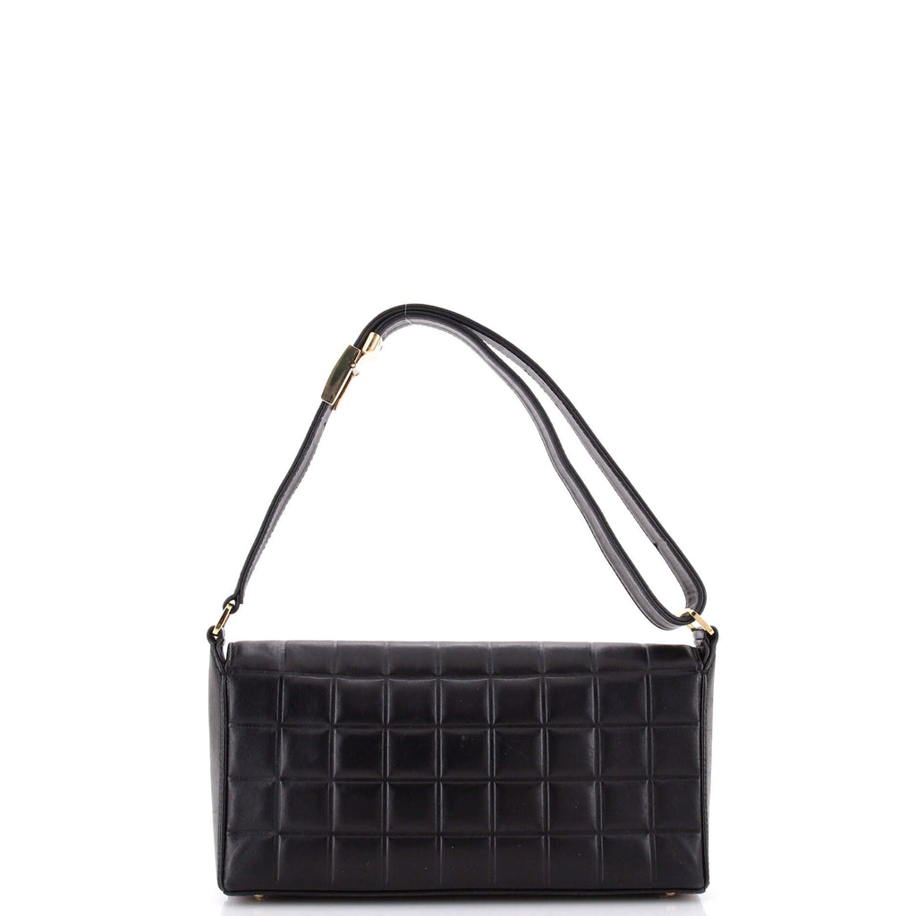 Chocolate Bar CC Flap Bag Quilted Leather East West