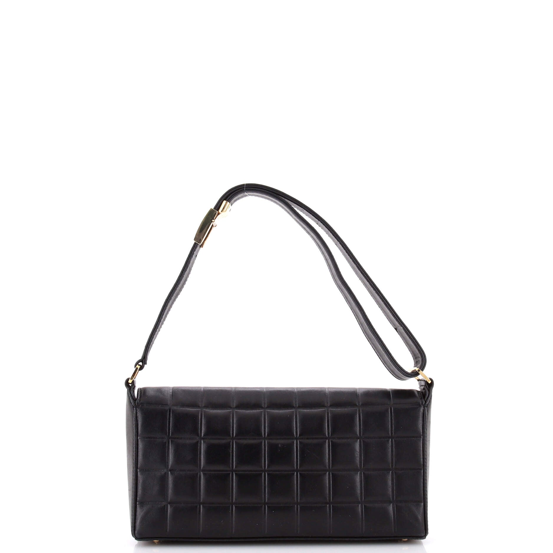 Chocolate Bar CC Flap Bag Quilted Leather East West