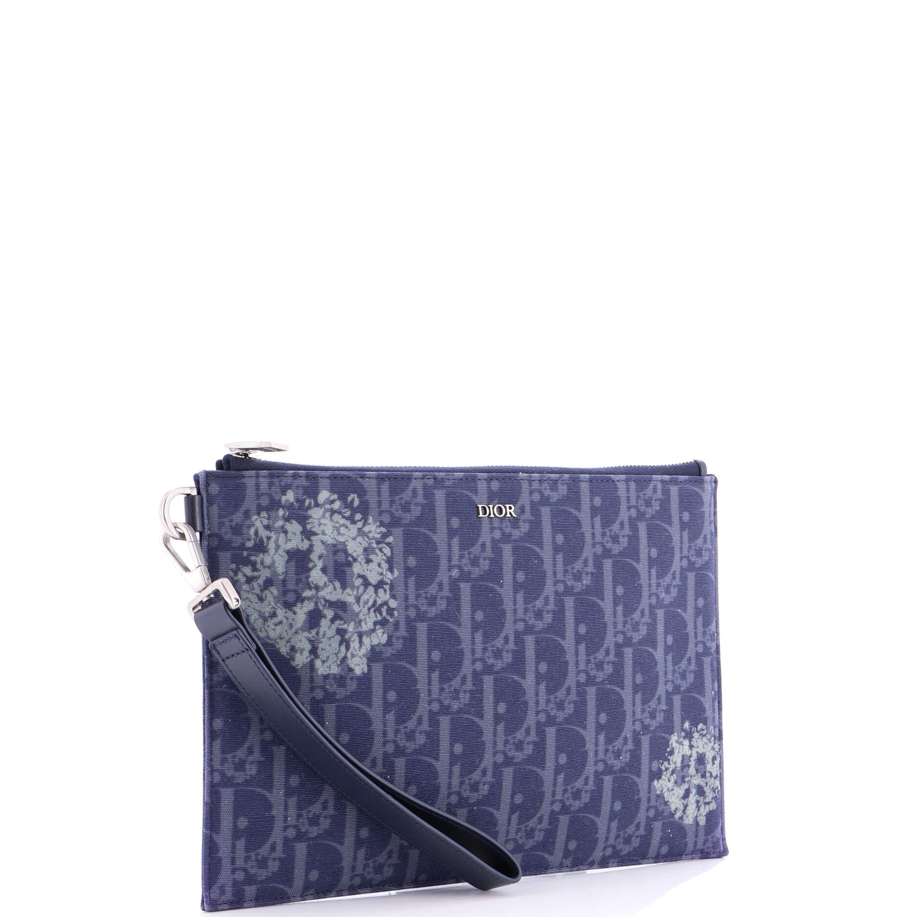 A5 Pouch Printed Oblique Denim